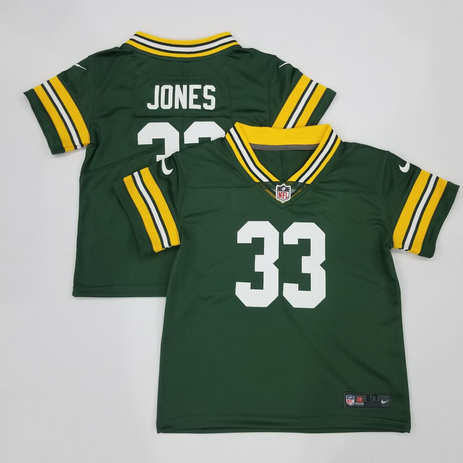 Toddler Nike Packers #33 Aaron Jones Green Team Color Stitched NFL Vapor Untouchable Limited Jersey